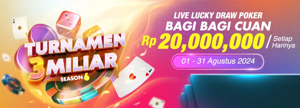 LIVE LUCKY DRAW POKER SESI 6